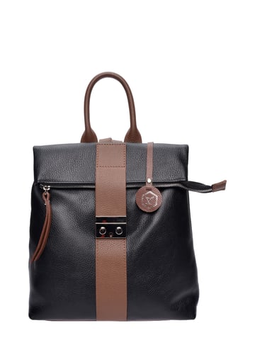 Luisa Vannini Zweifarbig Rindsledertasche