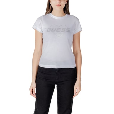 Guess Aktives Weißes Baumwoll-T-Shirt