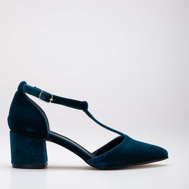 Anicette Samt Mary Jane Absatzschuhe