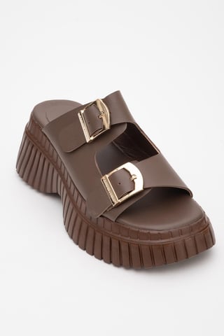 Joanes Leder Two-Strap Plateau Sandale (Women)