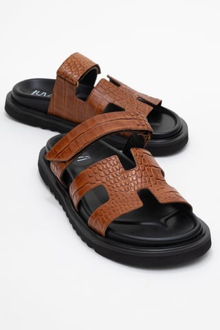 Loana Leder Slide Sandale