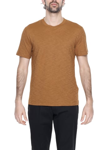 Rundhals-T-Shirt mit strukturiertem Stil
