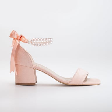 Illy Niedrig Block Absatz Sandalen with Pearls