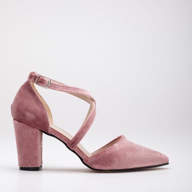 Sina Überkreuz-Absatzschuhe mit Perlen