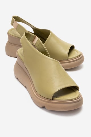 Agusto Leder-Plateau-Sandale (Damen)