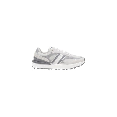 Tommy Hilfiger Jeans Graue Wildleder-Leder Sportlichen Sneakers