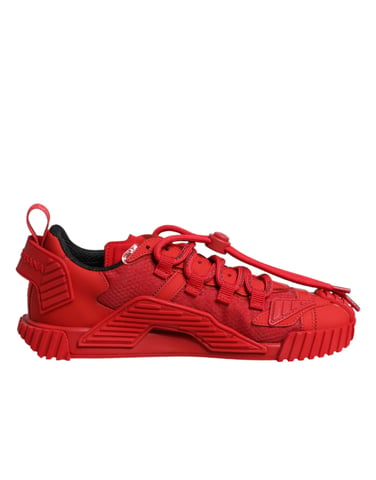 Dolce & Gabbana Rote Logo Spitzensneaker NS1 Schuhe