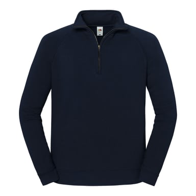 Fruit of the Loom - "Iconic Premium" Sweatshirt für Herren, mit kurzem Reißverschluss (Marineblau)