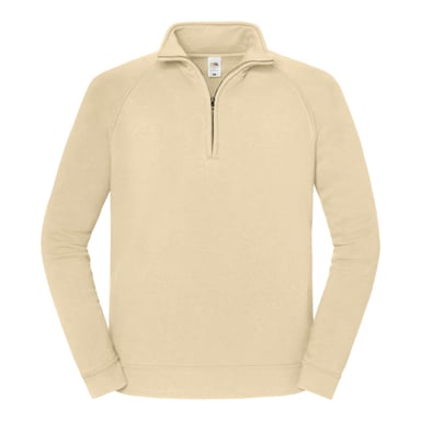 Fruit of the Loom - "Iconic Premium" Sweatshirt für Herren, mit kurzem Reißverschluss (Wüstensand)