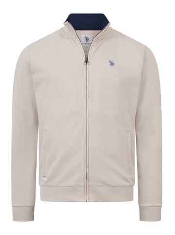 U.S. Polo Assn. Herren Sweatjacke mit Stehkragen aus 100 % Baumwolle