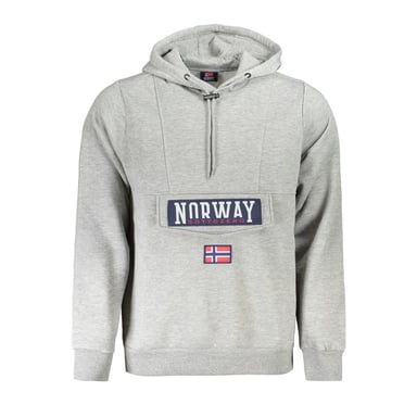 Norwegen 1963 Grigio Baumwoll-Hoodie für Herren