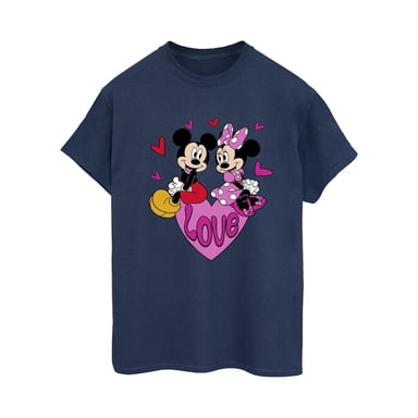 Disney - "Love Heart" T-Shirt für Damen (Marineblau)