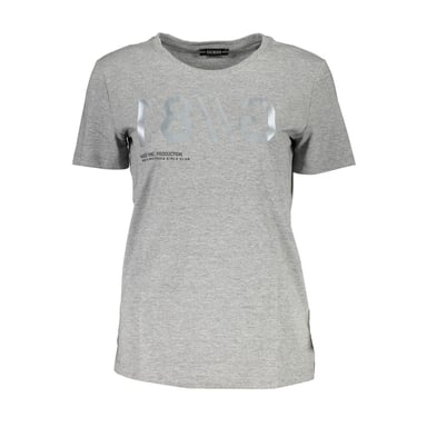 Guess Jeans Graues Baumwoll-T-Shirt für Frauen