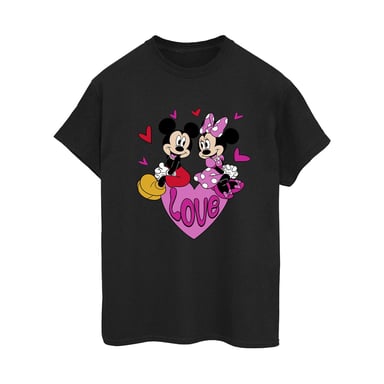 Disney - "Love Heart" T-Shirt für Damen (Schwarz)