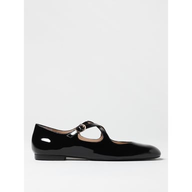 Stuart Weitzman schwarze Lackleder Ballerinas