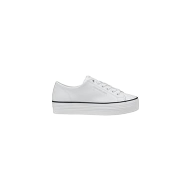 Calvin Klein Jeans Schwarz-Weiß Leder Plattform Sneaker