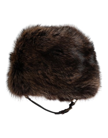 Dolce & Gabbana Brauner Pelz Damen Bucket Hat
