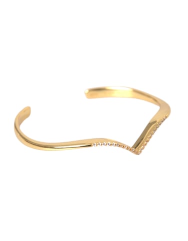 Nialaya Bogenflügel-Cuff Skyfall Gold CZ 925 Armband