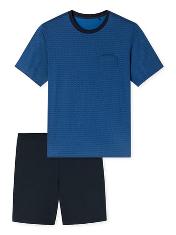 Schiesser Herren Pyjama Comfort EssentialsSchlafanzug, Pyjama Set, Nachtwäsche