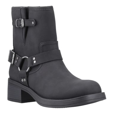 Rocket Dog - "Nino" Biker Stiefel für Damen, Knöchelhoch (Schwarz)