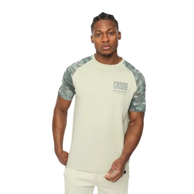 Crosshatch - "Branton" T-Shirt für Herren (Helles Oliv)