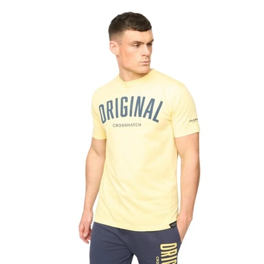 Crosshatch - "Kensby" T-Shirt für Herren (Gelb)