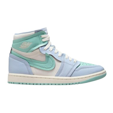 Nike - "Air Jordan 1" Sneaker für Damen, Leder, Hoch geschnitten (Hellblau)