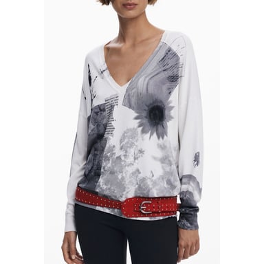 Desigual Weiße Viskose Damen-Jersey