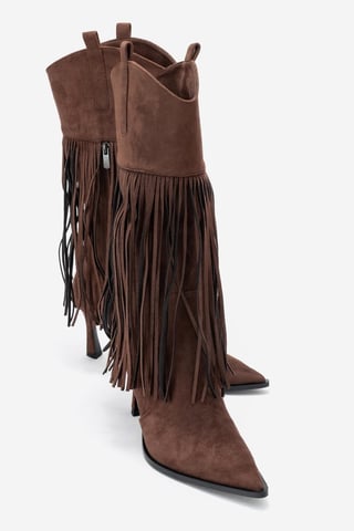 Gueras Fransen Spitzer Zeh Stiefel (Damen)