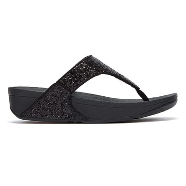 FitFlop Lulu Glitter Damen Schwarz Sandalen