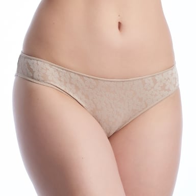Damen Bikinislips aus floralem Jacquardstoff REBECA