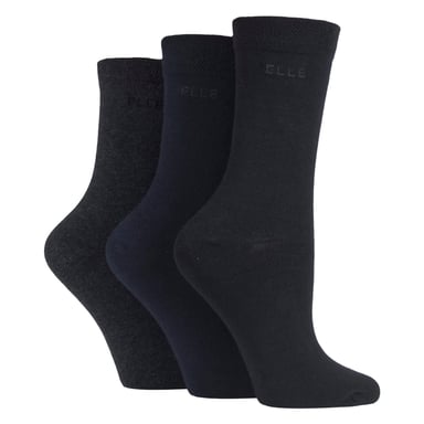 3er Pack Damen Einfarbige Baumwollsocken - Weich Atmungsaktiv für Ideal Komfort im Alltag