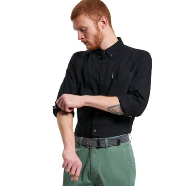 Ben Sherman - Hemd für Herren, Oxford-Stil, Langärmlig (Schwarz)