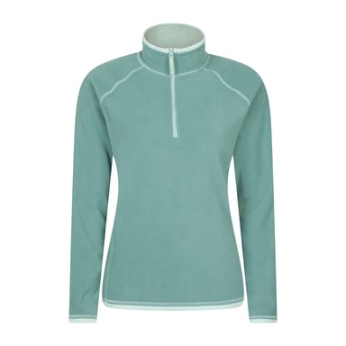 Mountain Warehouse - "Montana" Fleece-Oberteil mit halbem Reißverschluss für Damen (Helles Aquamarin)