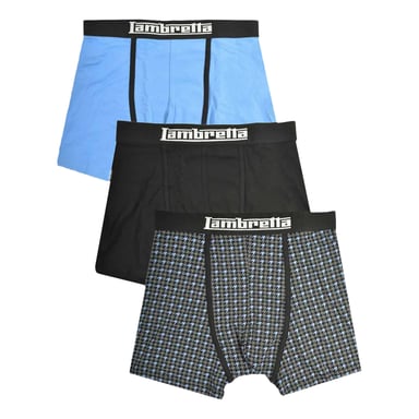 Lambretta - Boxershorts für Herren (3er-Pack) (Schwarz/Blau)