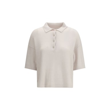 Allude Beige Kaschmir Polo-Shirt