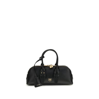 PINKO schwarze Kalbsleder Bos Taurus Handtasche