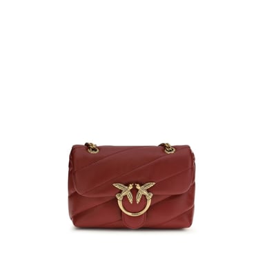 PINKO Bordeaux Kalbleder Bos Taurus Schultertasche