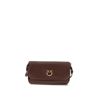 PINKO Schultertasche aus braunem Kalbsleder Bos Taurus