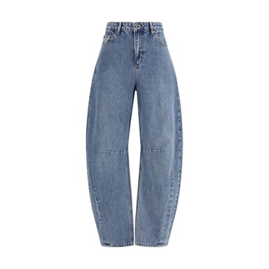 Selbstportrait Blaue Baumwoll-Relaxed-Fit-Jeans
