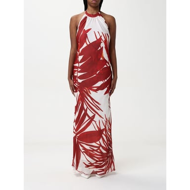 Hanita Rotes Seiden-Casualkleid
