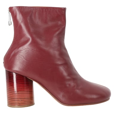 Maison Margiela Zwei-Ton Stiefeletten aus rotem Leder