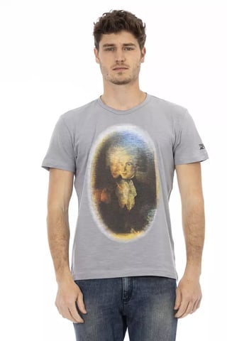 Trussardi Action Graues Baumwoll-Herren-T-Shirt