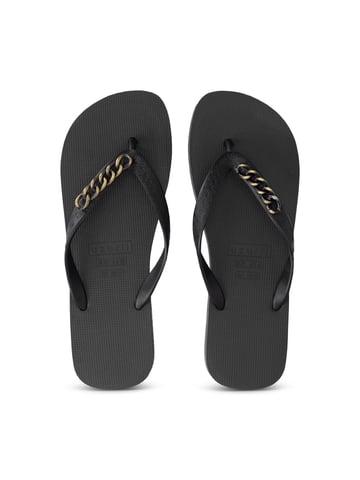 Goldene kleine Flip-Flops schwarz