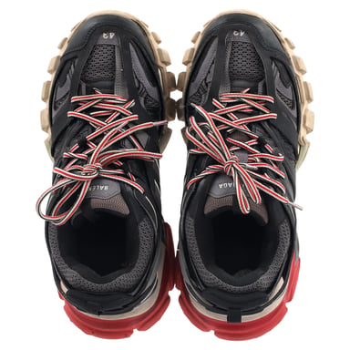 Balenciaga Track Sneakers aus schwarzem Polyurethan