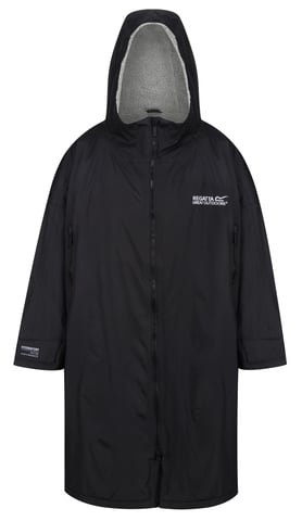 Regatta Adults Changing Robe Borg Lined Waterproof Zip Fastening  black