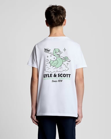 Backprint Grafik T-Shirt