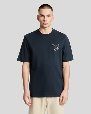 T-Shirt mit Grafikdruck auf der Rückseite