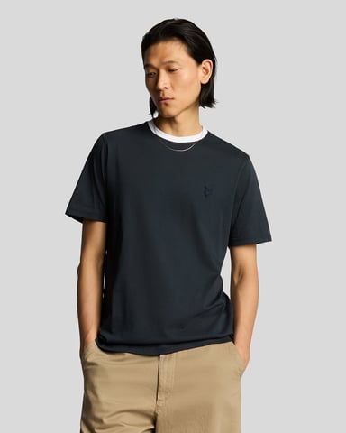 Superfeine Baumwoll-Kontrast-T-Shirt