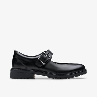 Loxham Walk Youth Black Leather Schuhe